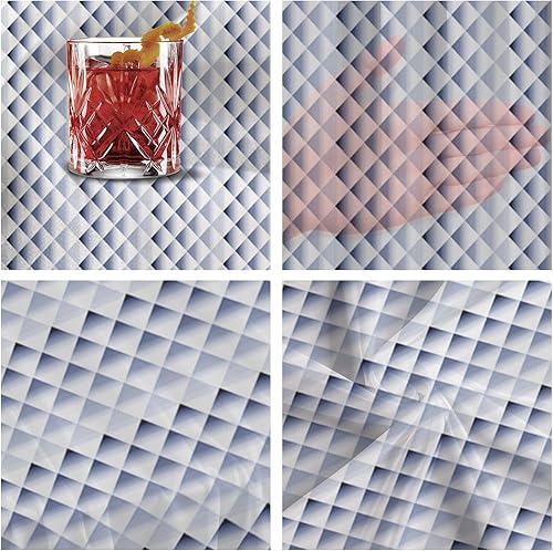 Miniatura 6 de Double Love Abstract Blue Chiffon Table Runner 55 Inches Long, Voile Sheer Tulle Runner for Rustic Wedding Reception Bridal Shower Decorations