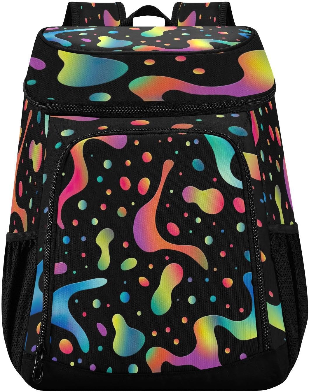 Colorful Blob Cooler Backpack 36 Cans Leakproof Waterproof Backpack Cooler Bag Beach Accessories for Women and Men Travel Camping Fishing Backpack