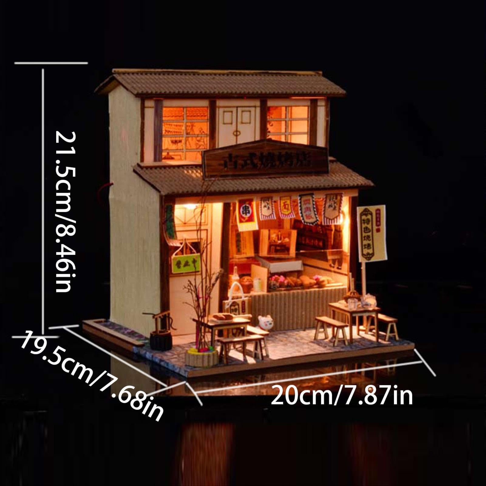 Kit de construcción en miniatura para bricolaje, estilo vintage
