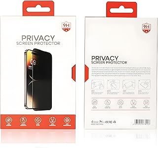 واقي شاشة خصوصية من V Volt متوافق مع iPhone 14، زجاج مقوى بدرجة صلابة 9H مضاد للتجسس والخدش، مضاد للبصمات، لمس عالية، سهل التركيب، حماية من الصدمات.