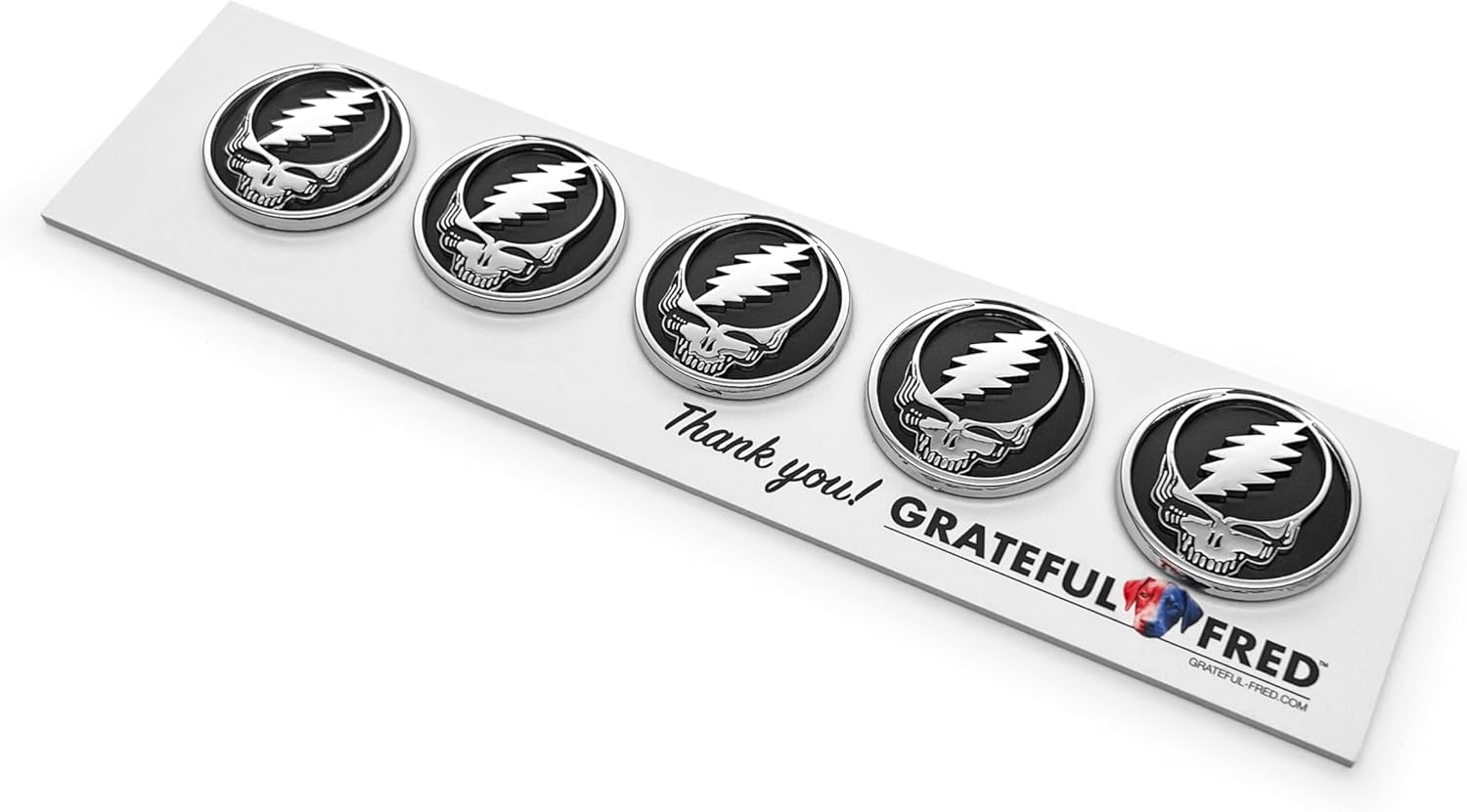 The Mini Stealie 2.0 5-Pack Car Badge Emblem in Matte Black