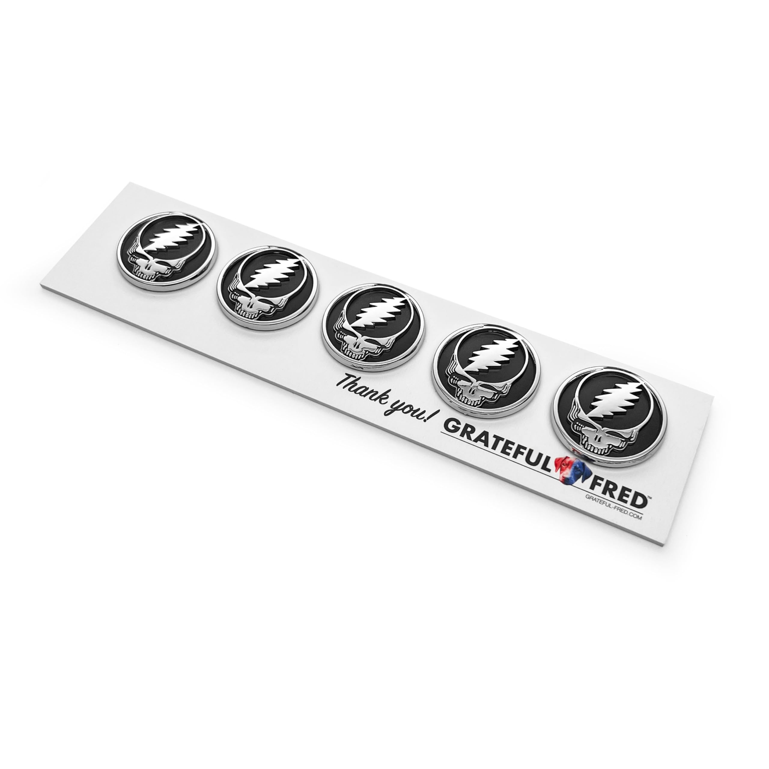 The Mini Stealie 2.0 5-Pack Car Badge Emblem in Matte Black