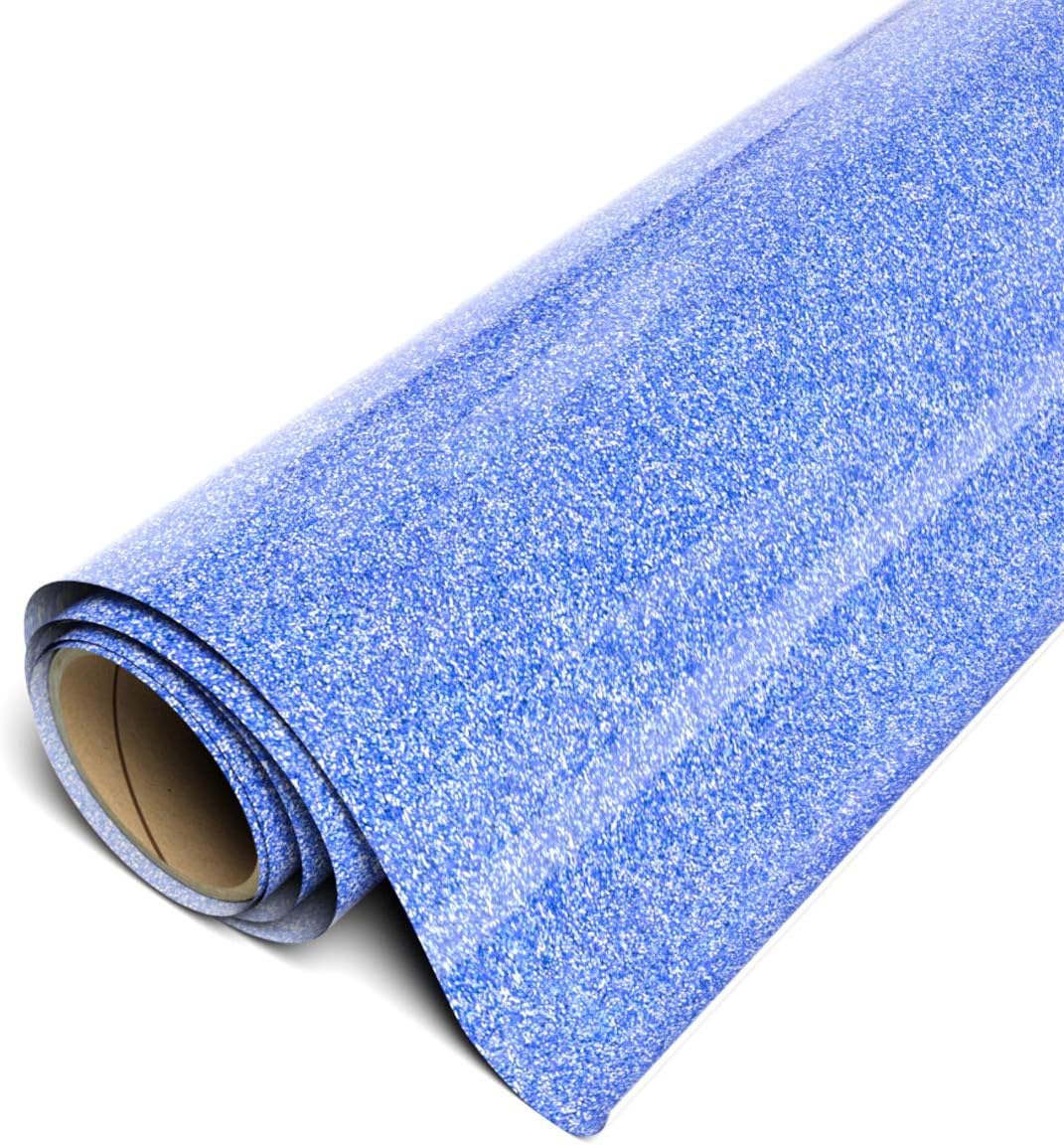 Siser Sparkle HTV 12"x1yd Roll - Smooth Glitter Heat Transfer Vinyl (Cornflower Blue)