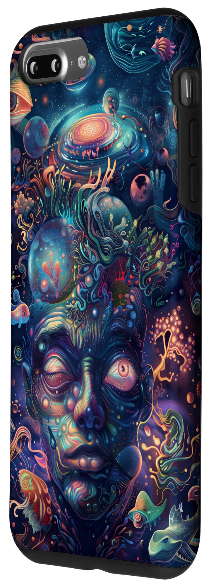 Psychedelic Planets Trippy Cosmos Eyes Weird Case for iPhone 7 Plus/8 Plus - Image 2