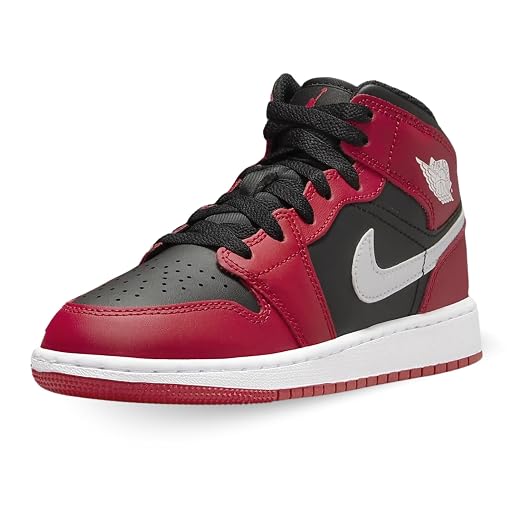 Jordan Youth Air 1 Mid GS 554725 069 Chicago Black Toe - Size 3.5Y