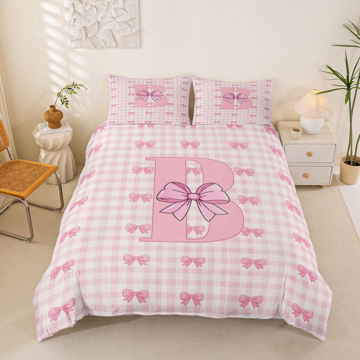 Housses de couette réversible rose 200x200 pour changer de style de lit facilement sans effort