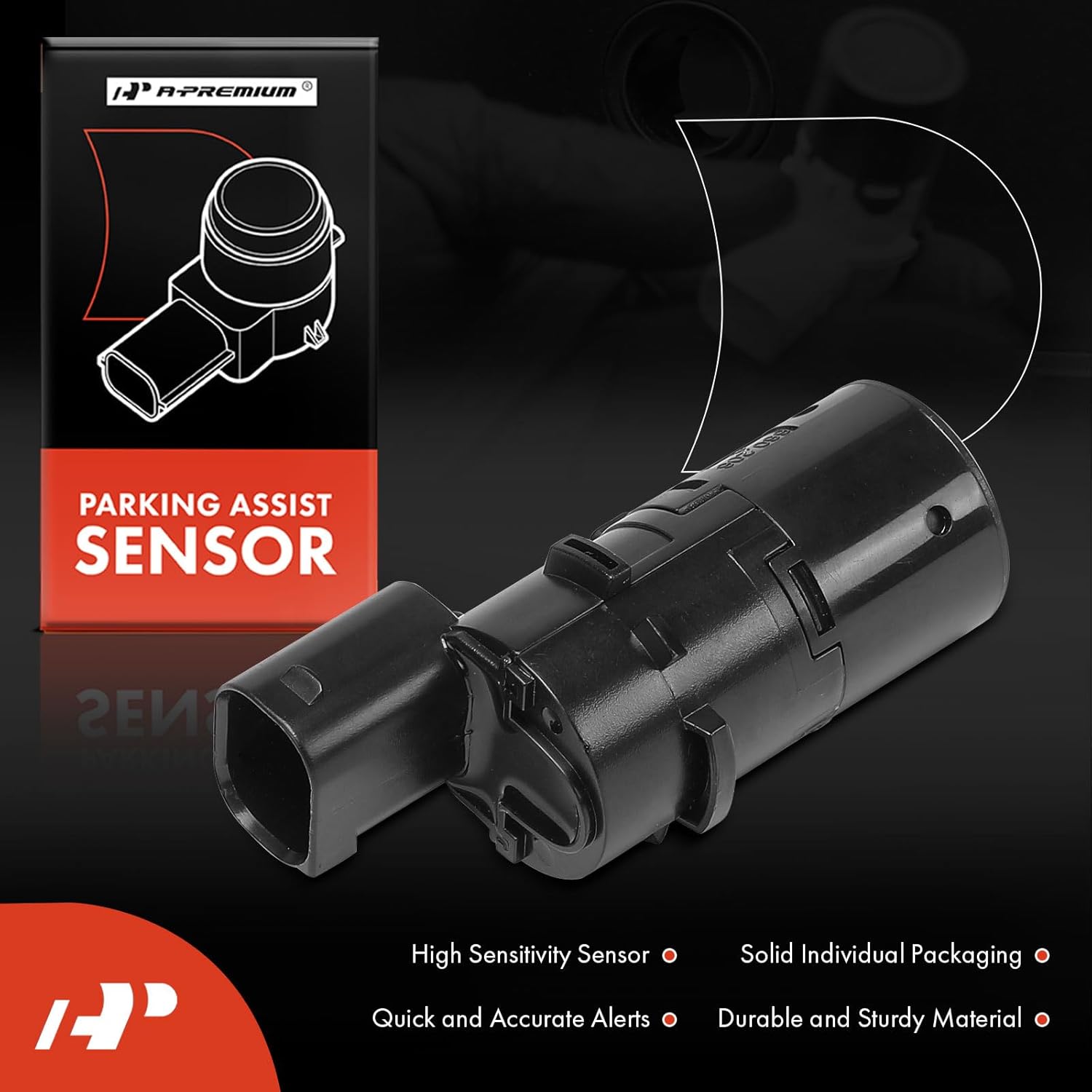 A-Premium Reverse Backup Parking Assist Sensor Compatible with Select Jaguar Models - XJ8 2004-2009, XJR 2004-2009, XKR 2006, S-Type 2004-2008, X-Type 2003-2008, Replace# C2C29376XXX, C2C7594XXX