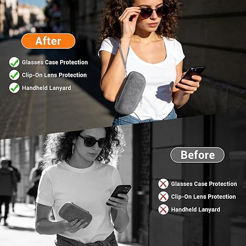 Miniatura 4 de CoBak Funda de transporte para gafas inteligentes Ray-Ban Meta y Oakley, se adapta a WayfarerSkylerHeadliner, almacenamiento protector portátil