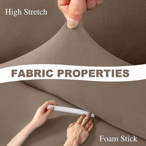 Miniatura 3 de Fundas para sofá modular, 2 piezas, suave, en forma de L, súper elástica, tipo L, con 2 fundas de almohada, funda de sofá de 3 plazas + protector de