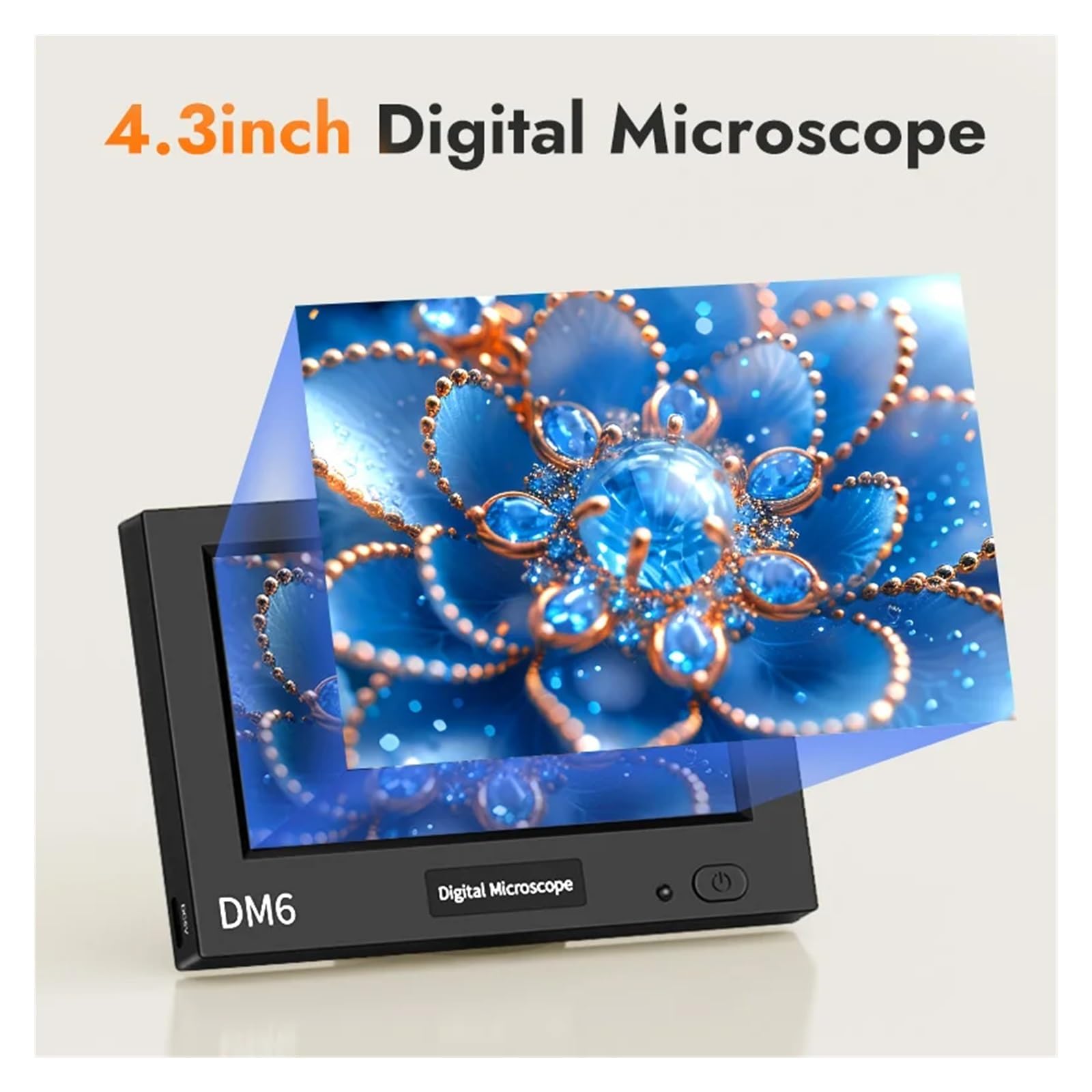 4.3inch LCD Digital Microscope 1000X Video For Adult With 8LEDs Soldering For Repair，pcb，plants