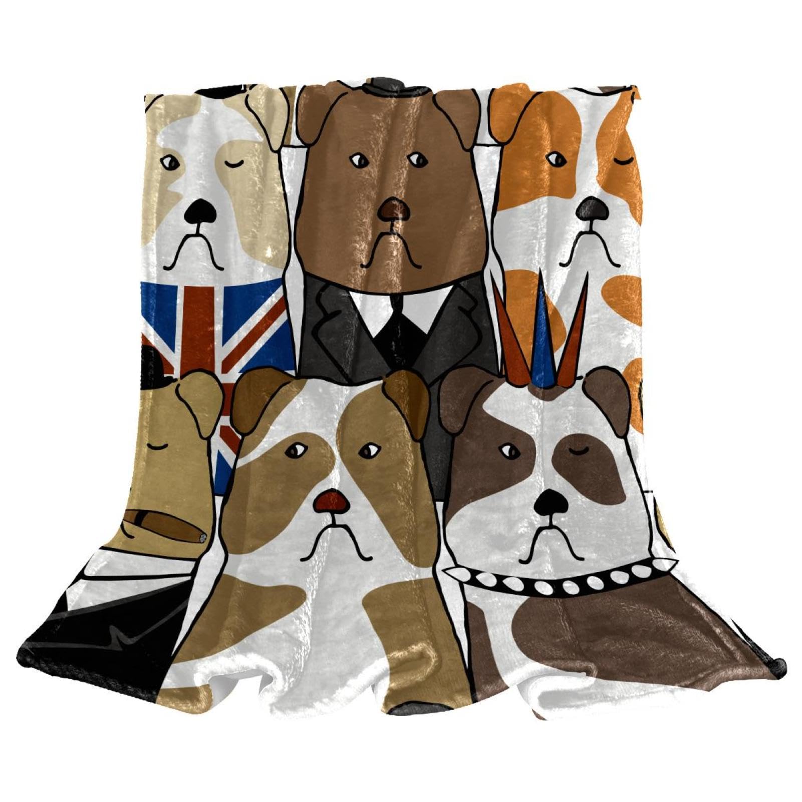 Couverture polaire motif chien haut de gamme, douceur et chaleur durable