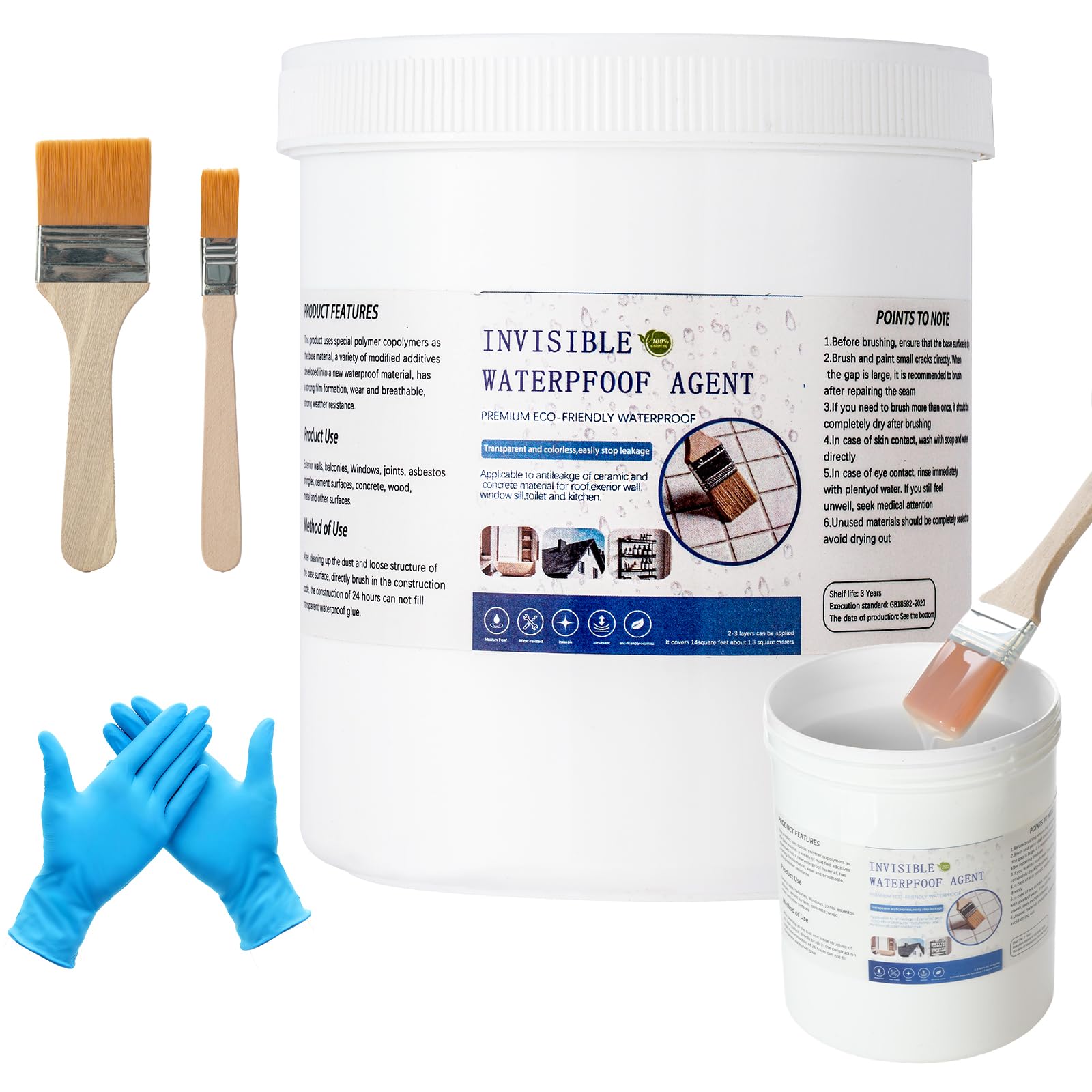 AYESY Invisible Waterproof Sealant 1KG, Transparent Liquid Sealant