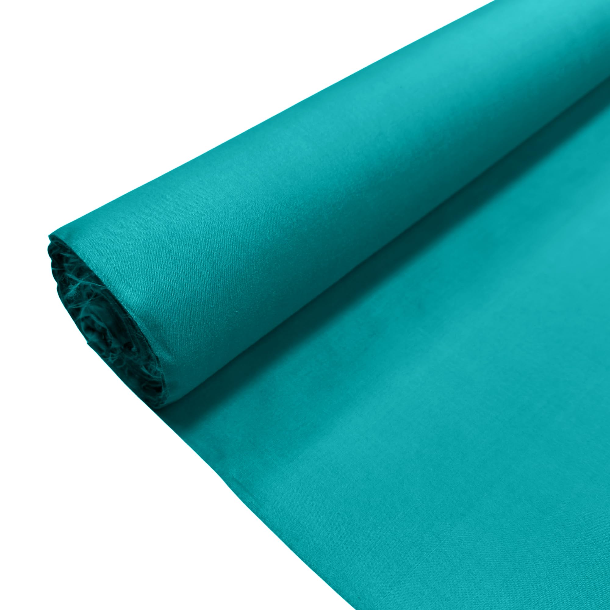 Thefabrictrade Teal Plain Polycotton Fabric Dress Craft Poly Cotton Material | 10 Metre (1000Cm X 112Cm) | Soft Poly Cotton For Sewing, Dressmaking, Crafts, Bunting & Lining