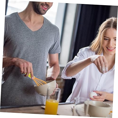 Miniatura 2 de DOITOOL Batidor de mano batidora de mano Juego de 2 batidor de huevos manual de 10 batidor de huevos largo de silicona para mezclar hornear y cocinar