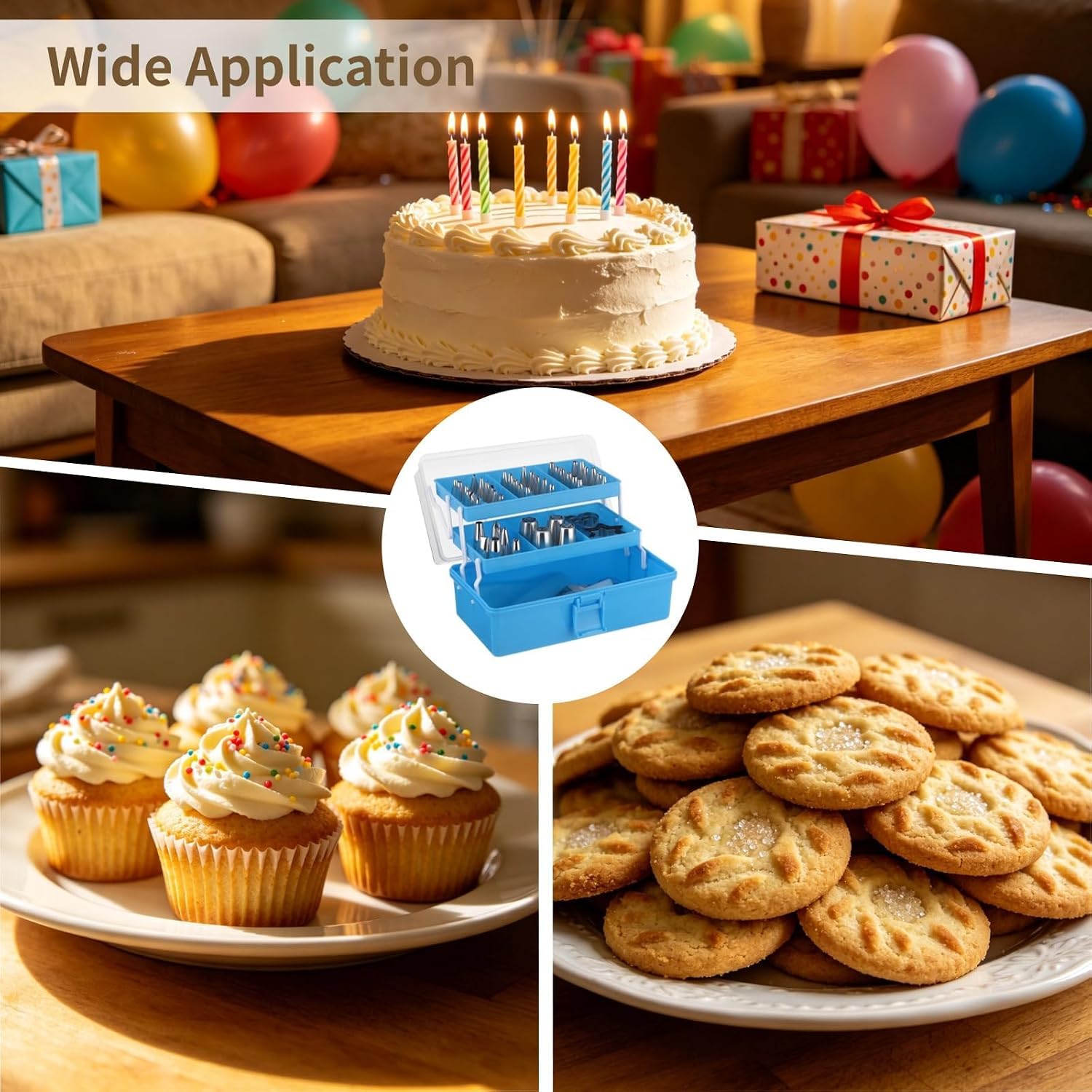 236-teiliges Tortendekorationsset Mit 3-stöckiger Aufbewahrungsbox, Backwerkzeugen Mit Spritztüllen, Wiederverwendbaren Spritzbeuteln, Teigschabern Und Adaptern Zum Dekorieren Von Cupcakes Und
