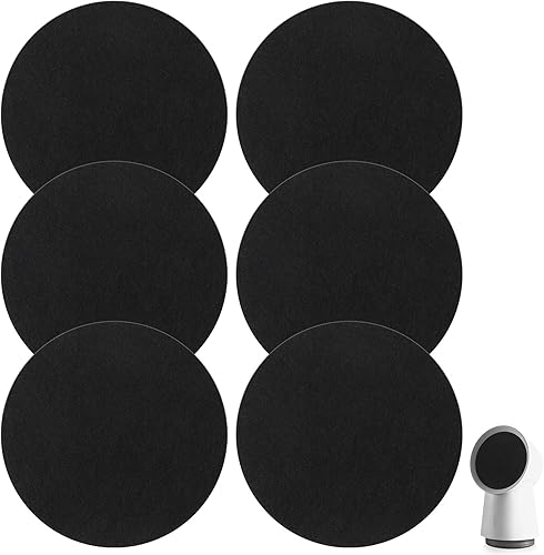 Capoda Juego de 6 filtros de repuesto de carbono para campanas extractoras portátiles, filtros circulares de carbón activado para eliminación de