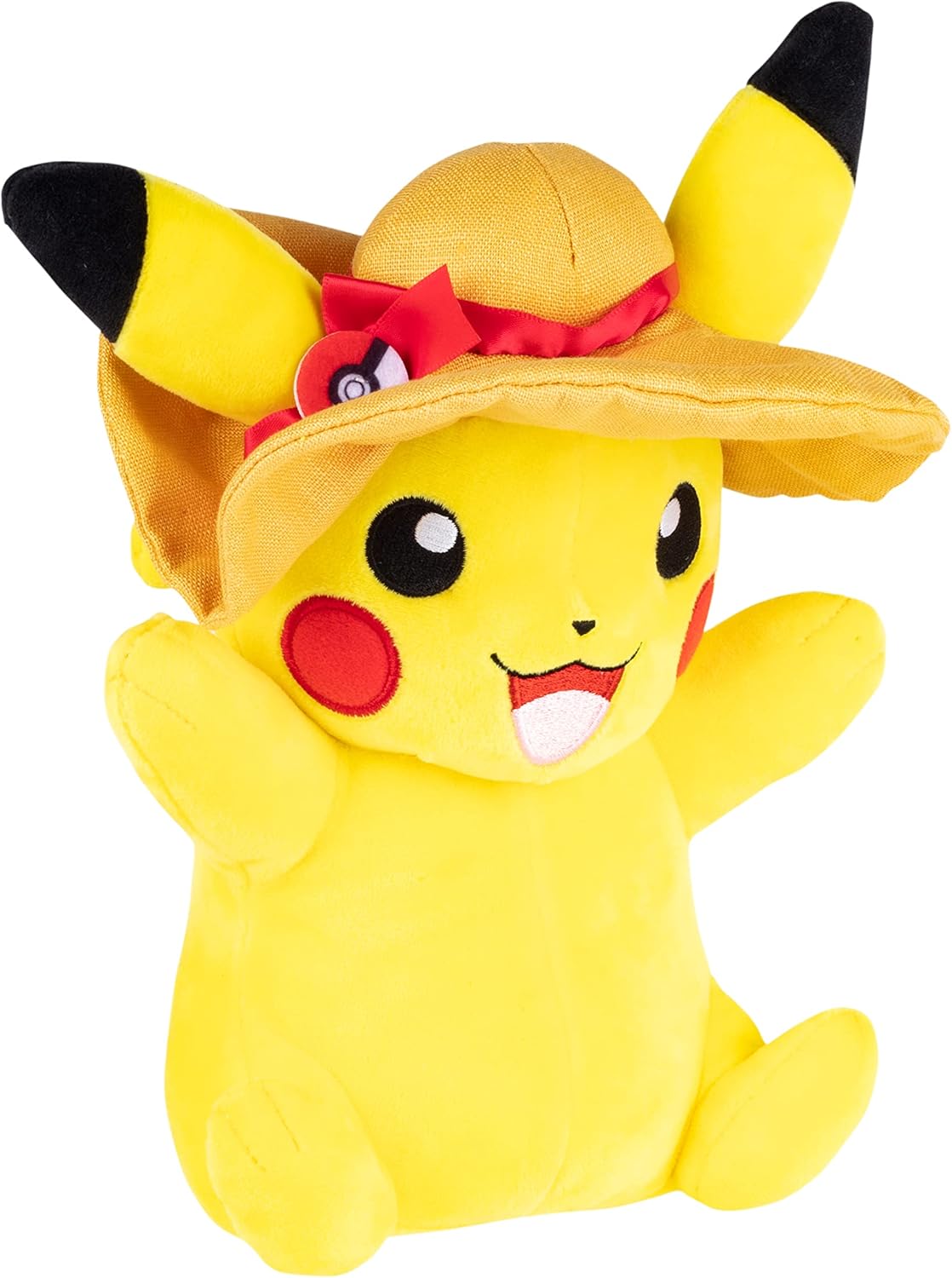Pokemon 8" Pikachu Plush with Hat Accessory - Officially Licensed Limited Edition - Authentic Soft Stuffed Animal Toy Figure - Easter Basket Stuffer Gift for Kids, Boys, Girls - 2+