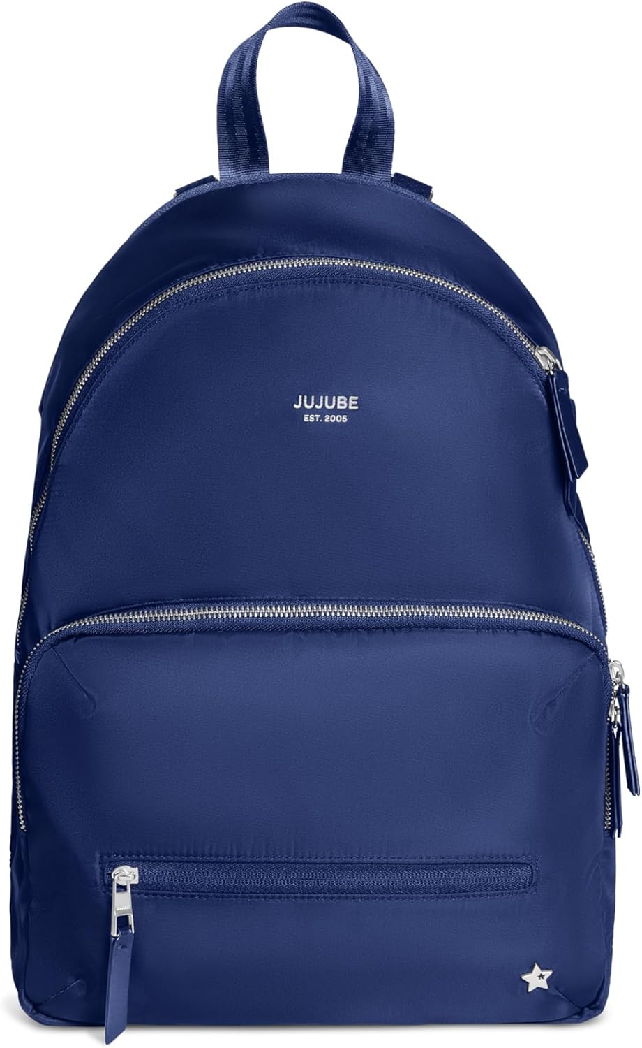 JuJuBe Diaper Bag Backpack with Changing Pad, 11-Pocket Large Capacity Organizer, 2 Interior Insulated Bottle Pockets, Wipe Pocket, Stroller Straps, Trolley Sleeve, Machine Washable (Black)