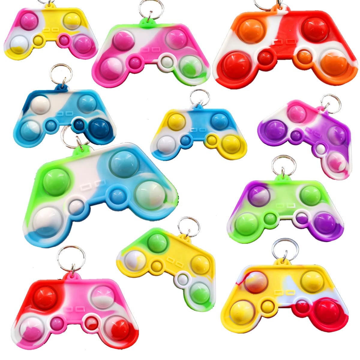 Roaqua 30 Controller Fidget Pop Gifts Prizes for Kindergarten Kids,Bulk Mini Birthday Graduation Summer Party Favors for Classroom Students