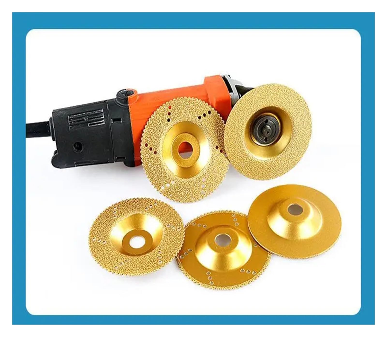 Disco de corte de diamante de 4 pulgadas y 100 mm, muela de amolar soldada al vacío, compatible con acero de mármol de 16 mm(Silverclosed,3 PCS)