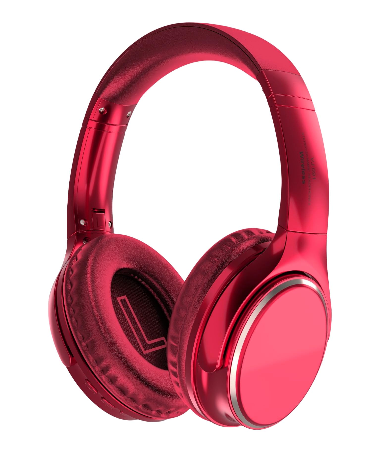 ND NEXT DESTINATION Auriculares Inalámbricos de Bluetooth 5.3 Cascos Híbridos de Diadema con Micrófonos Audífonos Supraurales con Sonido HiFi estéreo Auricular Over Ear con Cancelación de Ruido Rojo