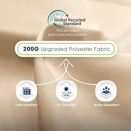 Miniatura 3 de Wikiwiki Sombrillas solares de 9 pies para patio con LED, para mercado de mesa al aire libre con 32 luces, botón de inclinaciónmanivela, 8 varillas