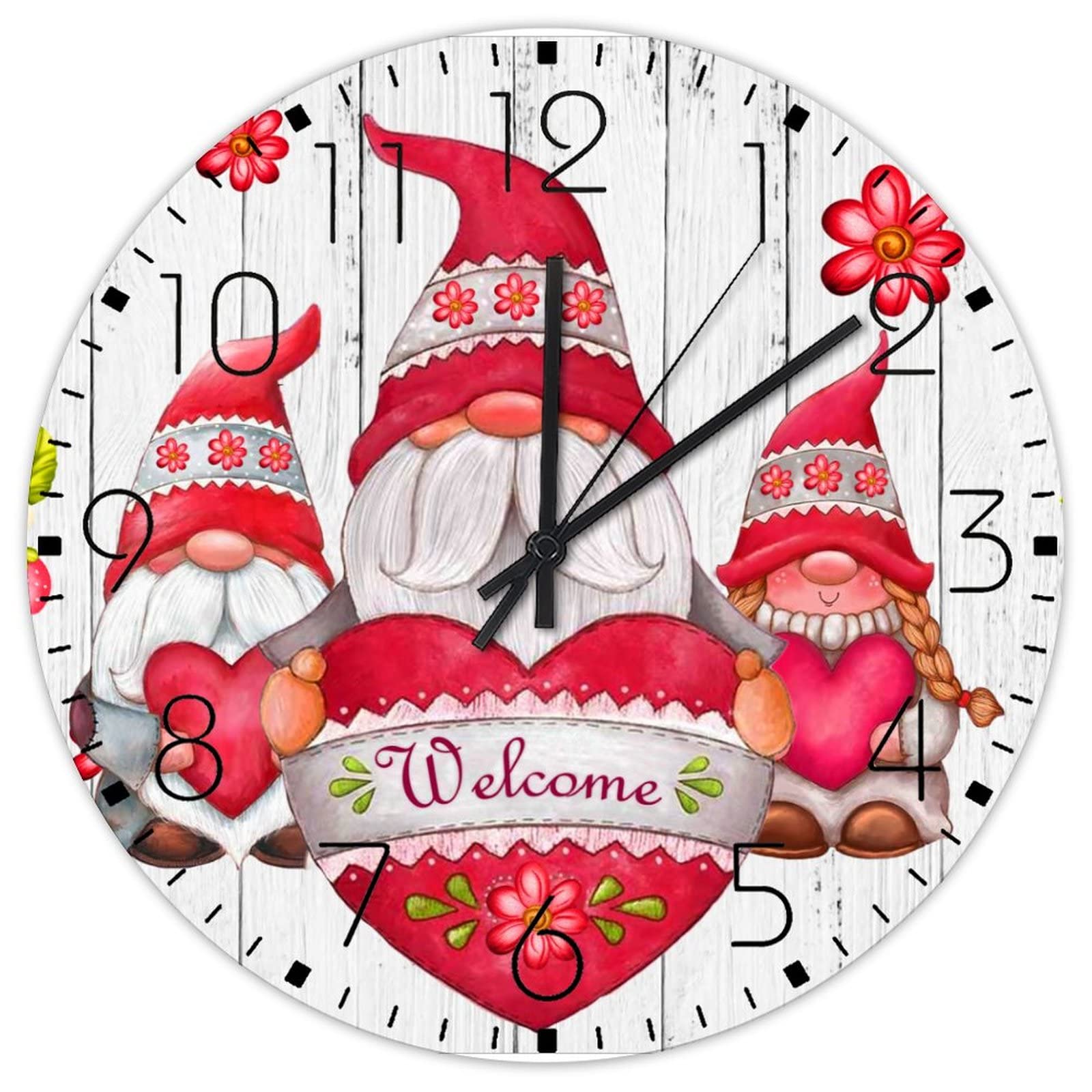 Horloge murale silencieuse en bois pour dormir sans tic-tac
