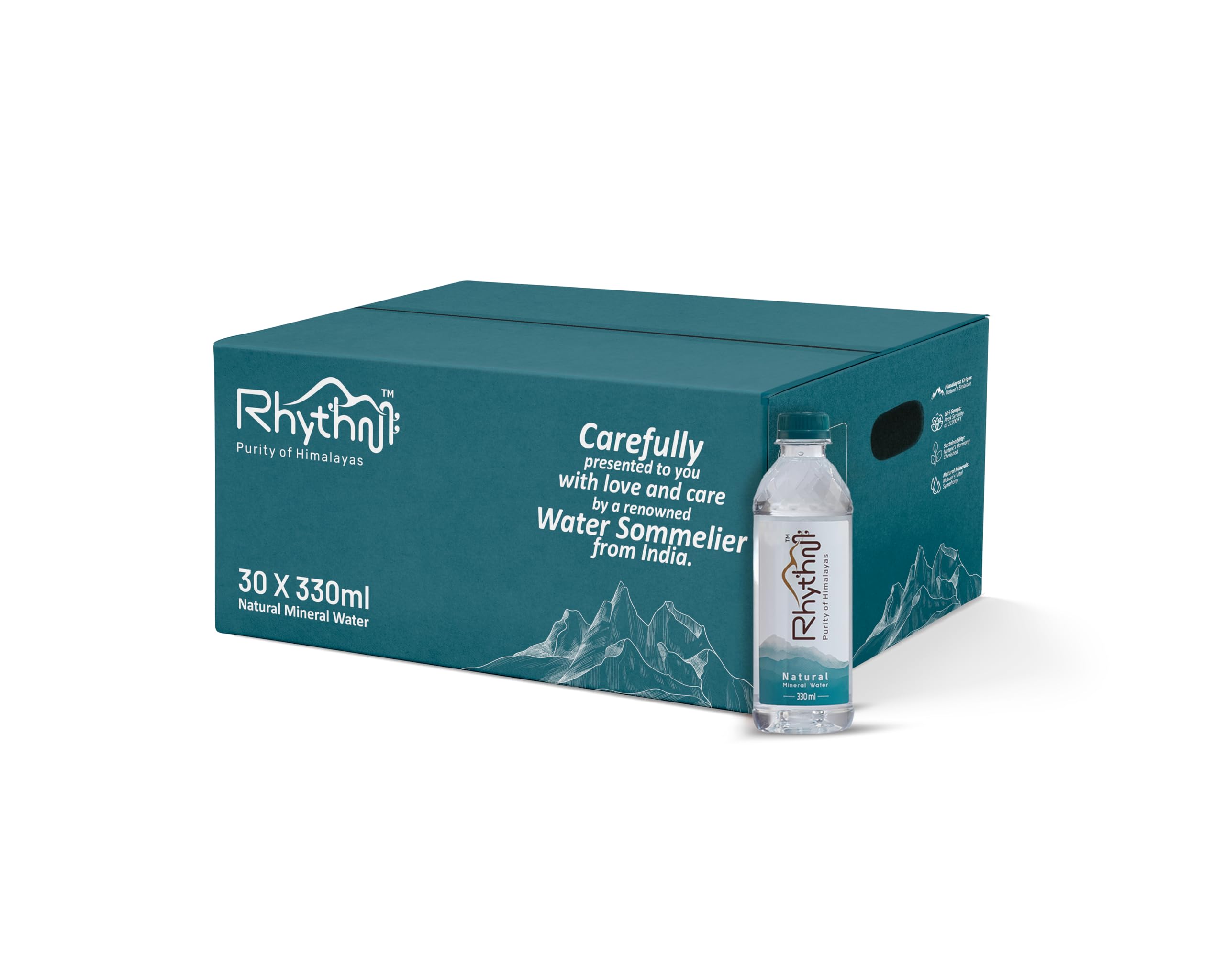 Rhythm Water - Purity of Himalayas - Natural Mineral Water 330 ML (30 Pack) (B0D1ZHG8K1) Amazon Price History, Amazon Price Tracker