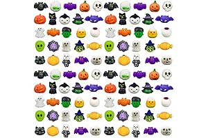 100 PCS Squishable Halloween Mochi Squishy Toys for Kids
