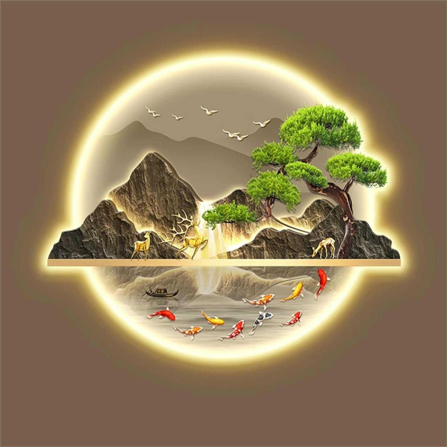 Décoration d'art Mural 3D E - Tableau Métal 60x50 cm