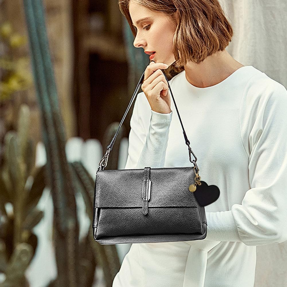 PU Leather Heart Keychain Key Ring Organizer Cute Women Heart Shaped Pendants Keychain - Image 5