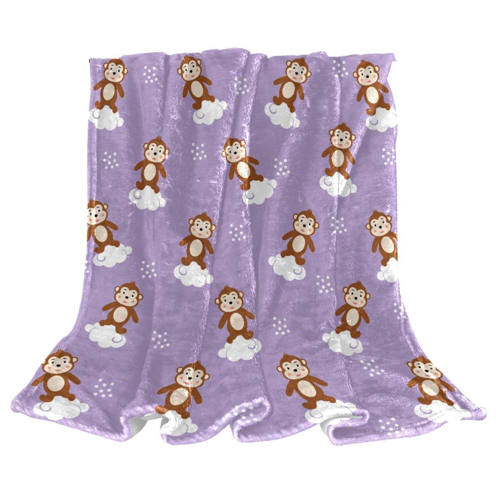 Couverture de lit enfant doux et moelleux jeté de lit violet