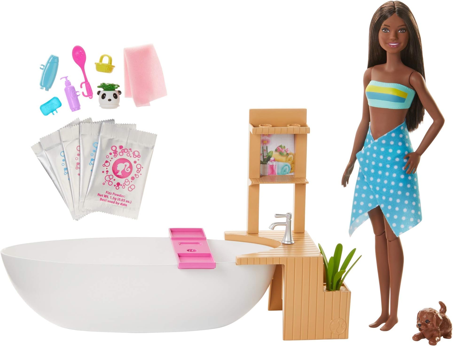 Barbie GJN33 Fizzy Bath Doll and Play Set