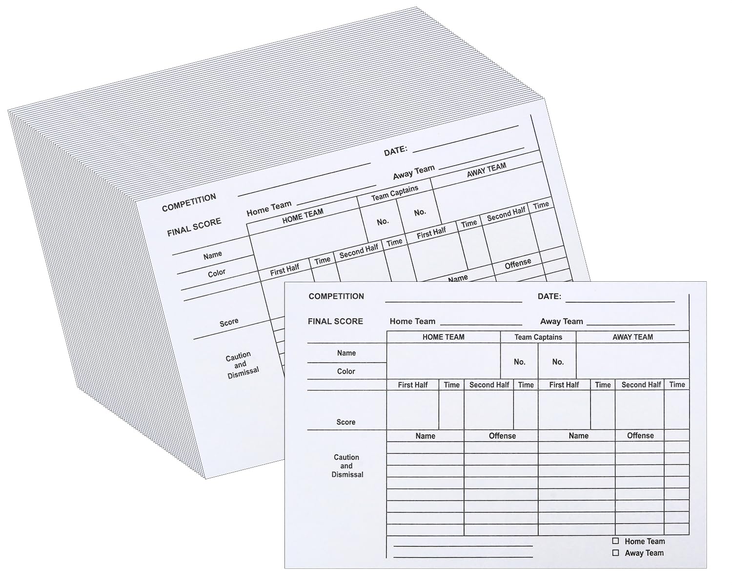 ONLYKXY Soccer Referee Score Sheets Replacement Match Record Paper Card,10