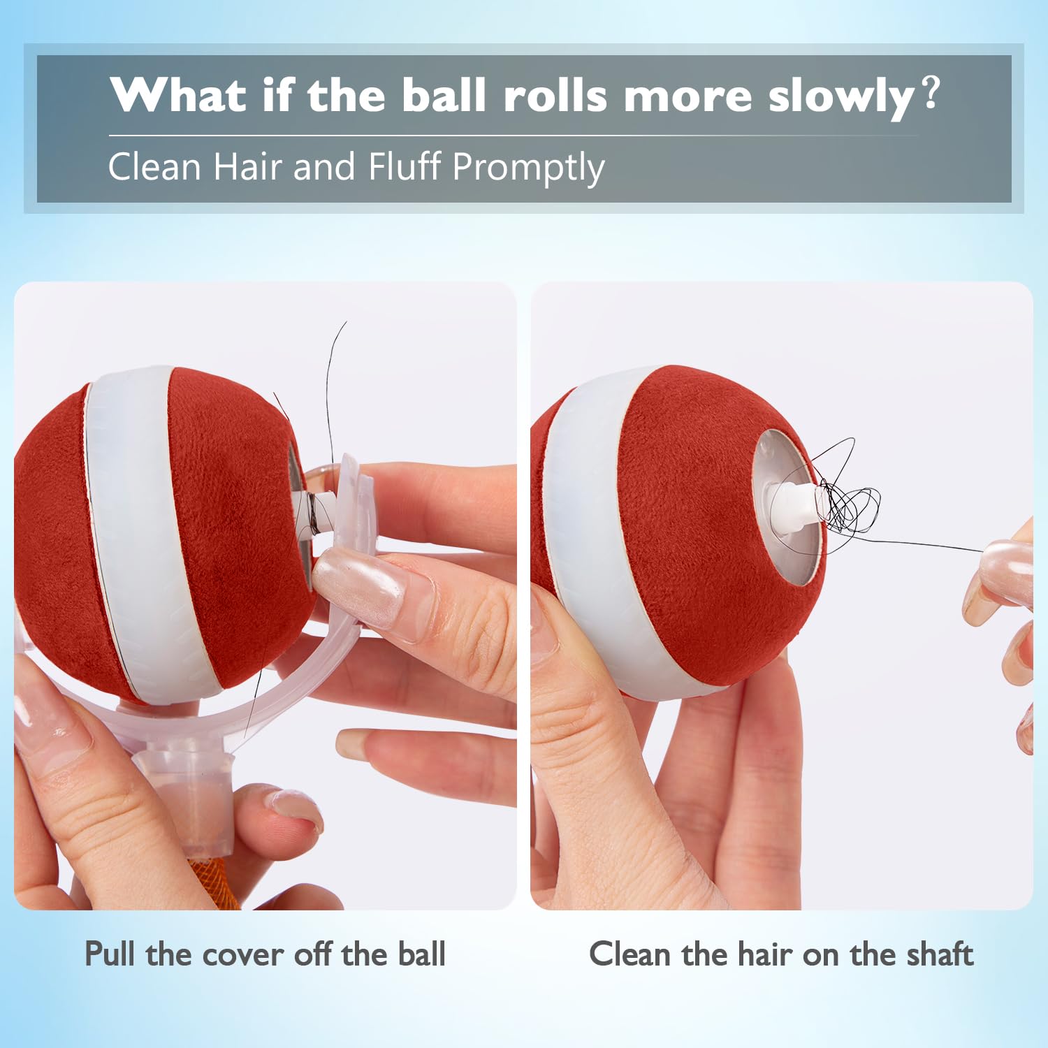 YVE LIFE Pelota interactiva de juguetes para gatos de interior, bola de movimiento ágil con cola de malla elástica, juguetes automáticos para gatos adultos aburridos de interior, activado por