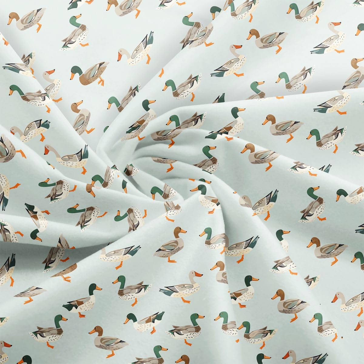 Homemissing Ente Muster Stoff 276x150cm