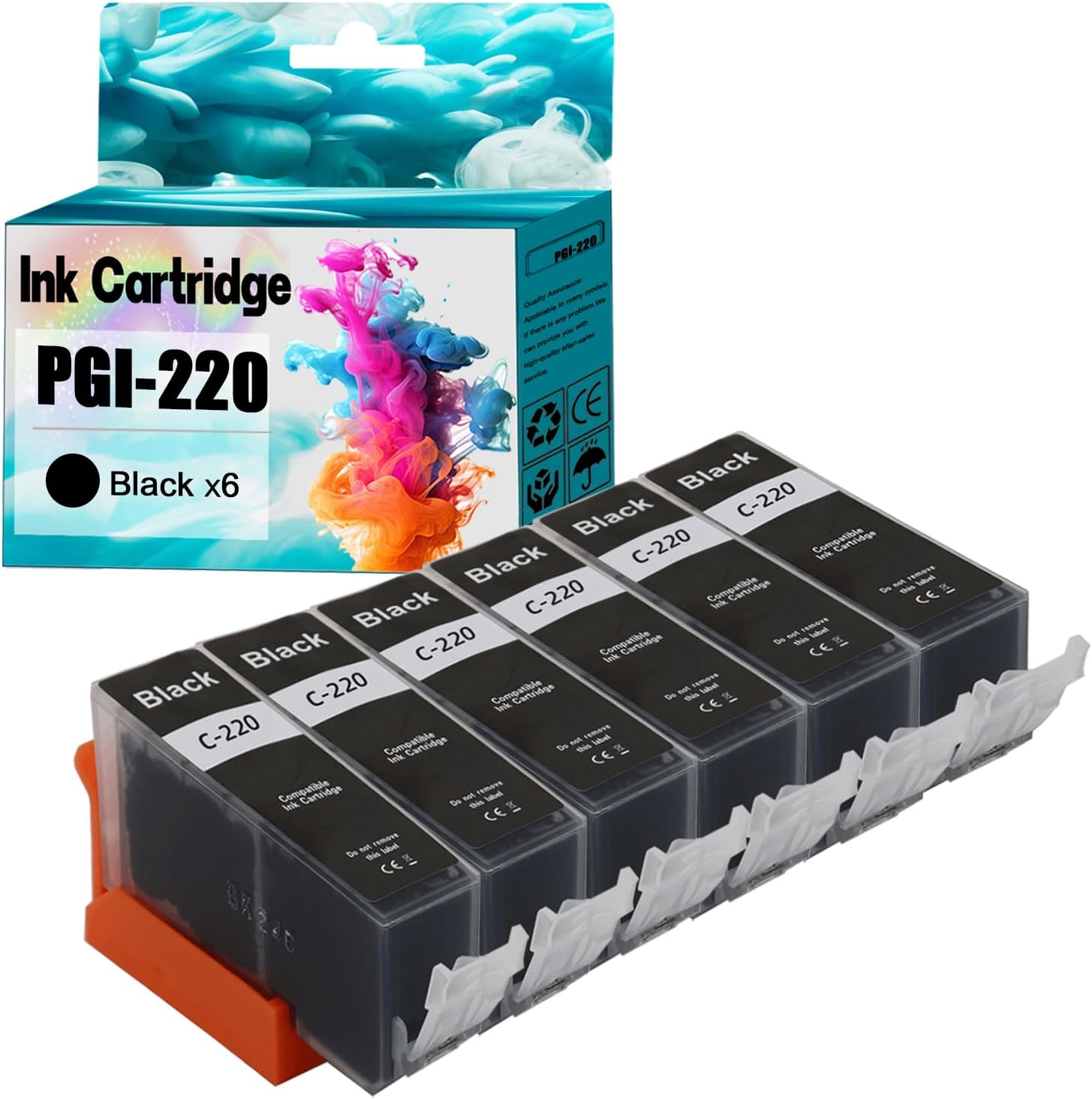 Replacement 220 Black Ink Cartridge Compatible for Canon