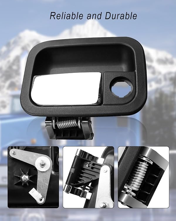 Vaticas Right Side Exterior Door Handle Fit for Kenworth C500 T2000 T270 T300 T370 T400 T600 2005-2020 Peterbilt 387 587 2005-2018 Replace R56-1025R Passenger Side Door Handle Chrome by Vaticas - Used condition - Image 4