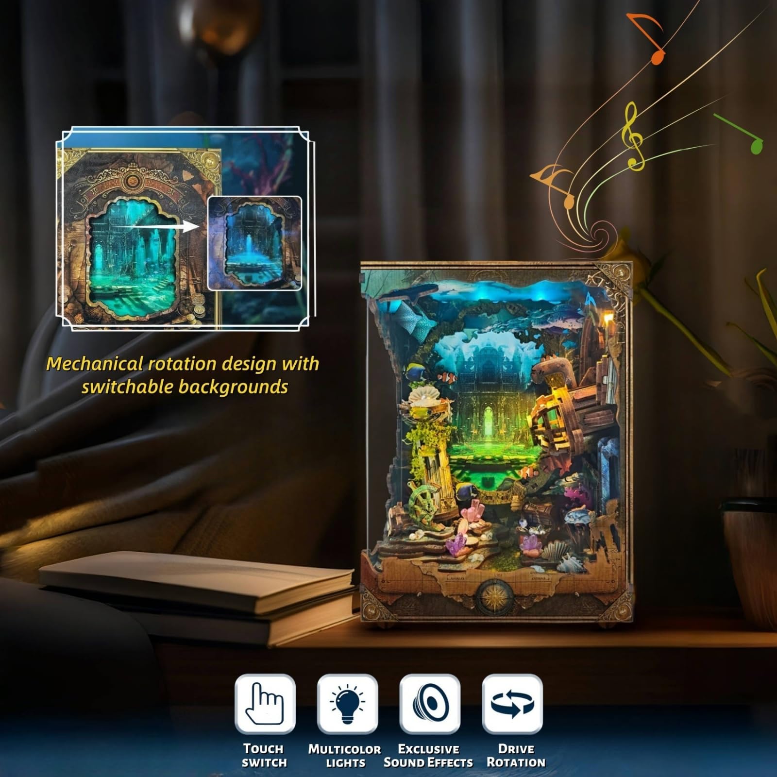 Amazon.com: Discover Atlanta DIY Book Nook Kit – Aquarium-Style 3D