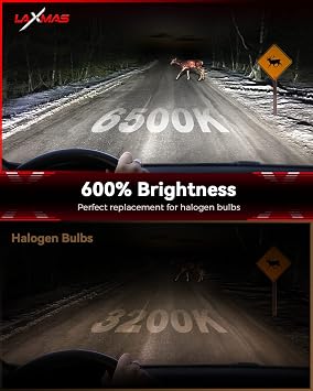 Laxmas 9005 H11 LED Bulbs Combo Kit, 6X 96,000LM Ultra Brightness Bulbs with 6500K Cool White, 9005/HB3 H8/H9 Healight Bulbs with 12000RPM Cooling Fan, 50000+ Hours Lifespan, Plug and Play, Pack of 4