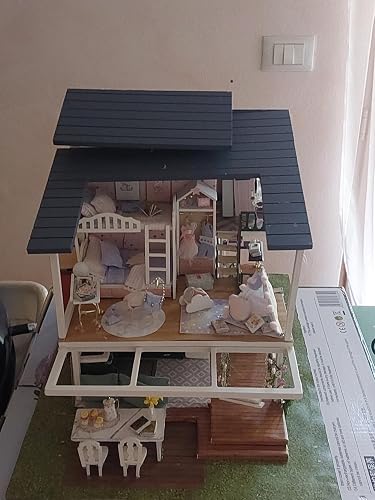 Maison Miniature DIY Jardin Monet – Kit Bois 1:24 Avec Musique, Meubles Et Lumières – Cadeau Artisanal Pour Adultes