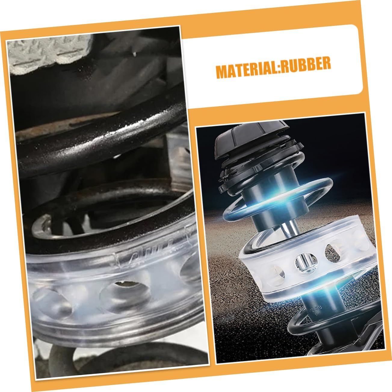 4pcs Car Spring Buffers Spring Bumper Cushion for Vehicle Suspension Absorbers to Reduce Noise and Damage for Car Modification