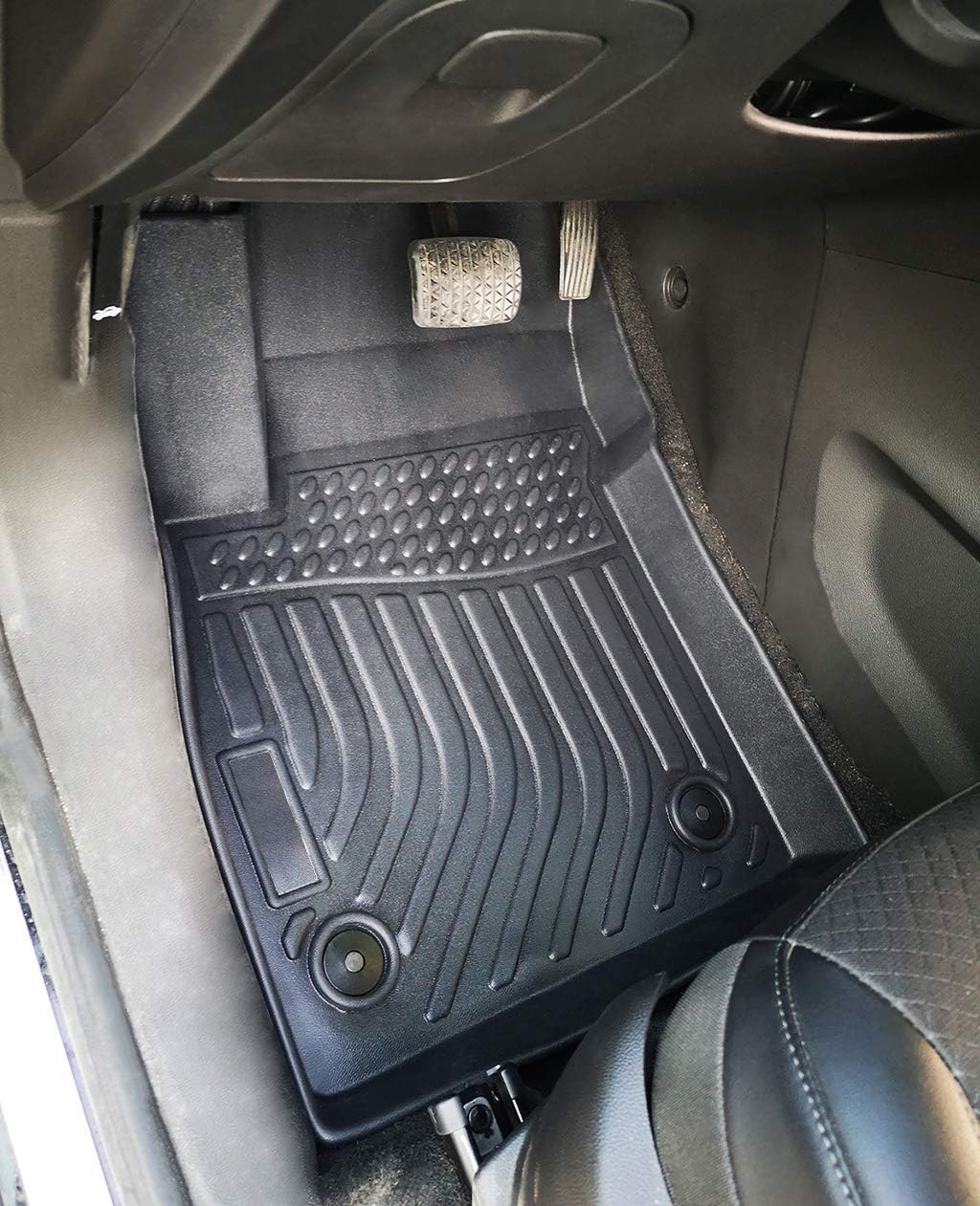 Car Floor Mats Replacement for Buick Encore 2013 2021 Custom Fit Odorless Washable Rubber All Weather Protection Liner black