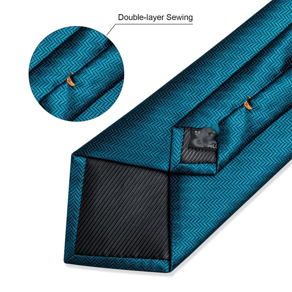 Corbata para Hombre, Accesorios de Boda Azules, Corbata de Seda de 8 cm, Conjunto de pañuelo, Gemelos, Broche para Hombre
