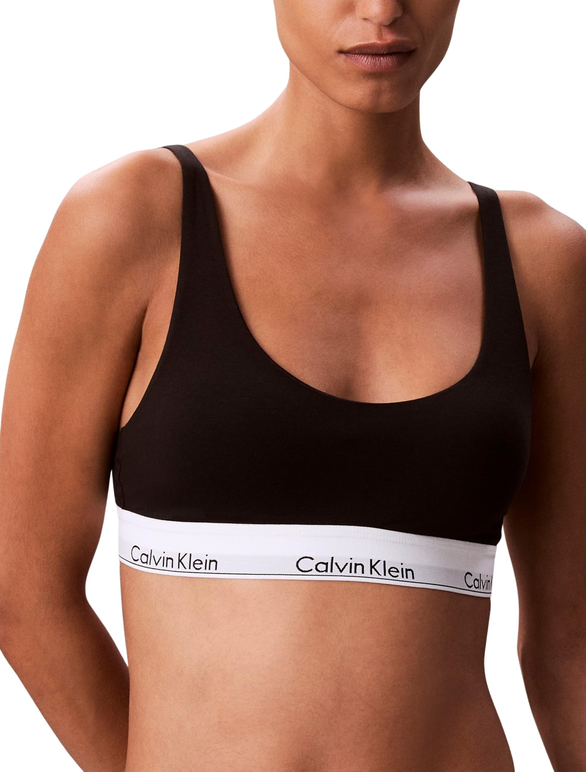 Calvin Klein Donna Bralette Lightly Lined con Fascia con Logo