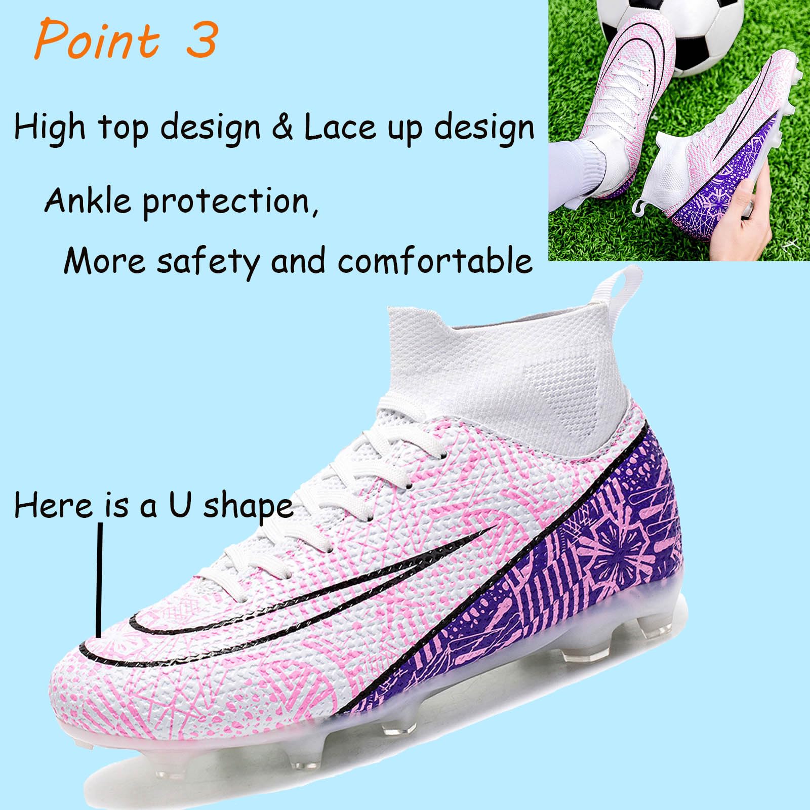 Donbest Scarpe da Calcio Uomo Tacchetti Professionale Scarpe da Calcetto Calzature da Calcio Ragazzo Scarpe da Allenamento