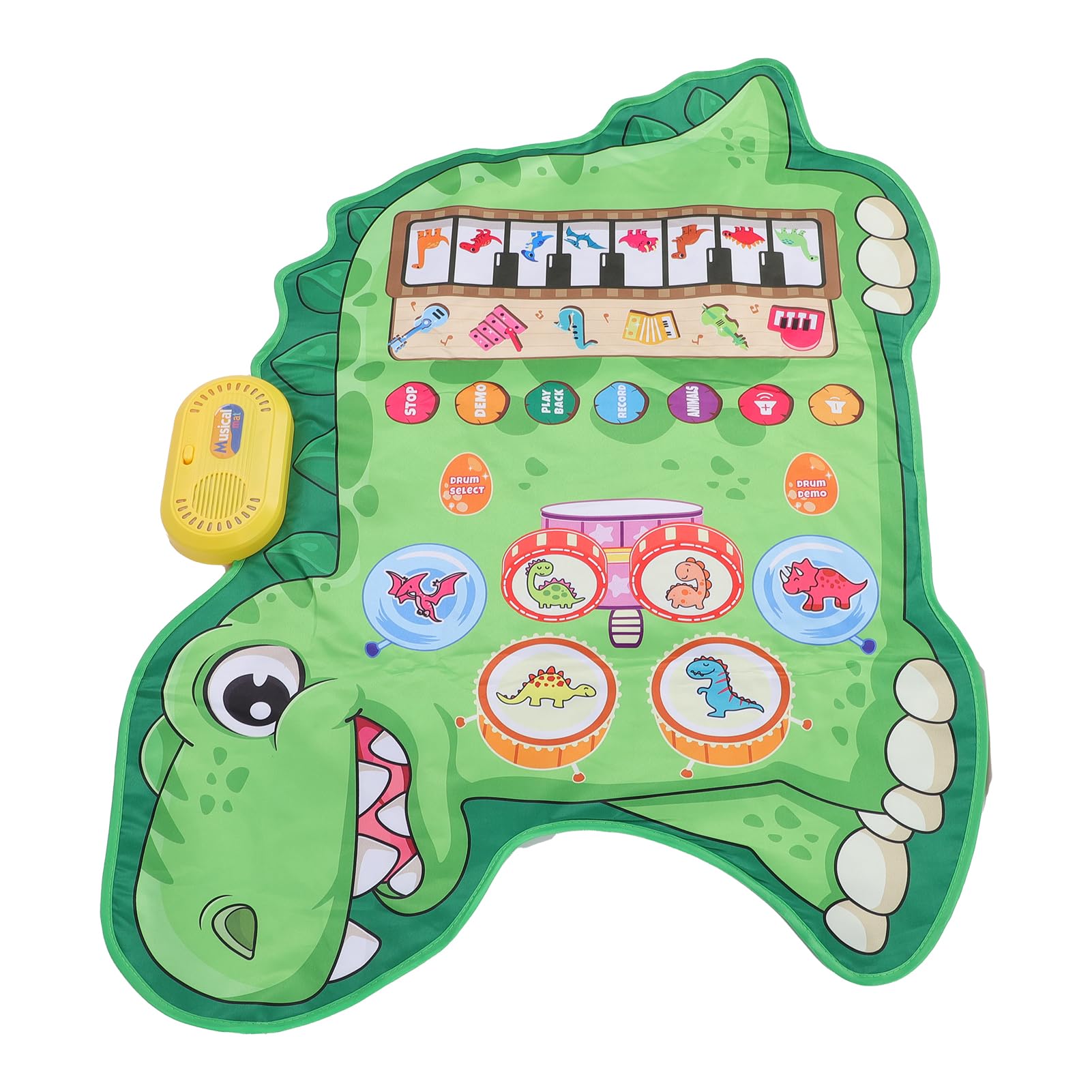 aqxreight Musical Mat Cute Dinosaur Educational Piano and Mat for Toddlers Early Learning a Playful Their MUSI Musical MatBaby Music MatPiano and MatBaby Piano ToyBaby — view 2
