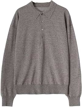 Amazon | [クレプスキュール] H-G L/S Knit Polo ヘザーブラウン 2 
