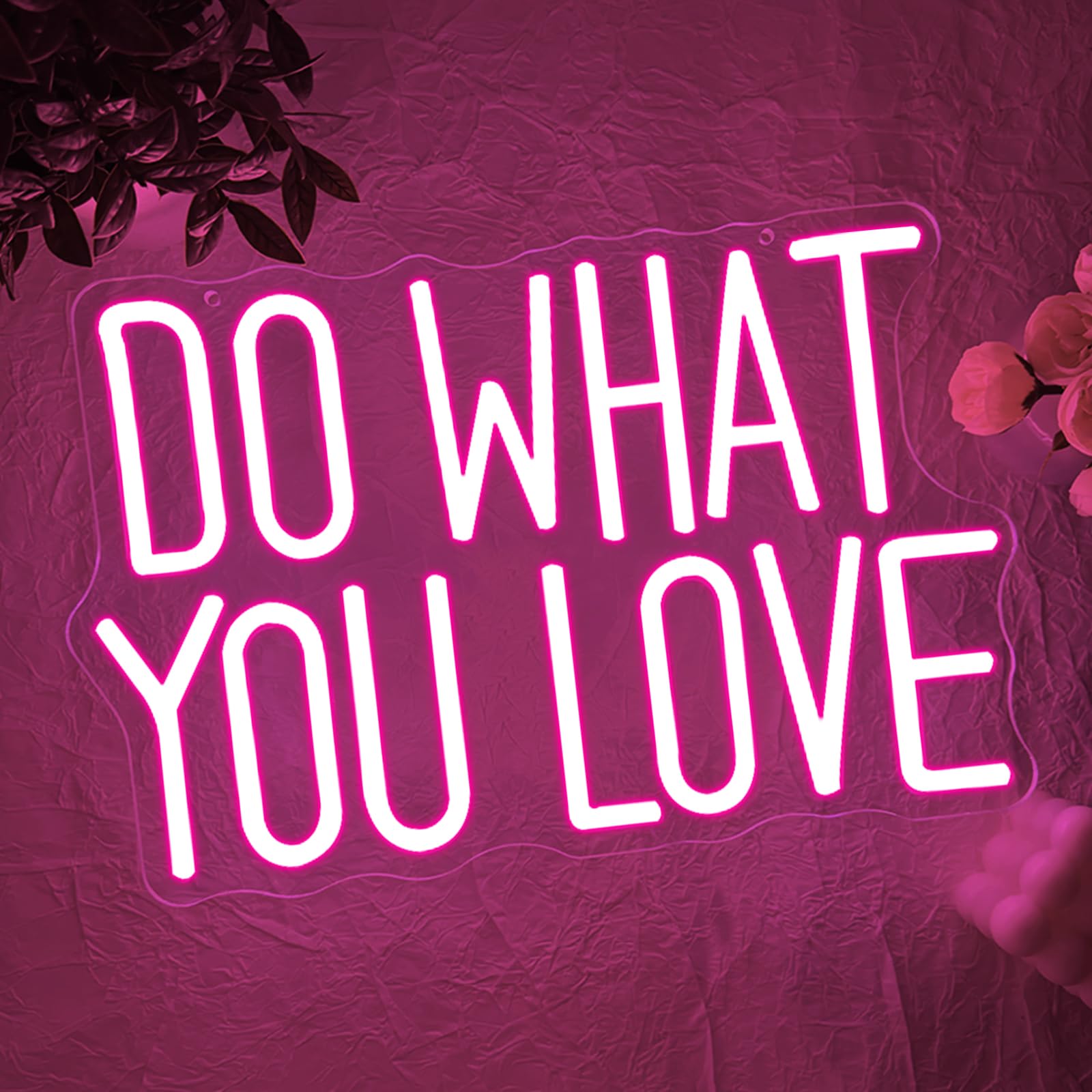DO What You Love Neon Sign USB Glowing LED Light Bar Sign for Wall Neon Lamp Dimmable for Home Office Living Room Yoga Studio Creative Room Decoration — image 1
