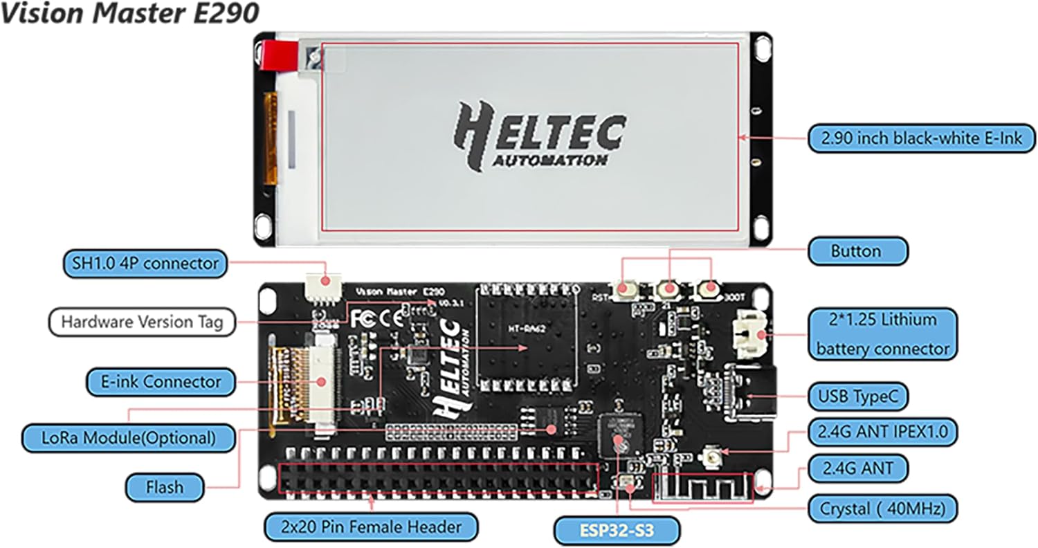 Master E290 ESP32 SX1262 Meshtastic LoRaデブボードキット 【skaerm】 902-928MHz